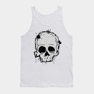 Skull scribble sketch Tank Top